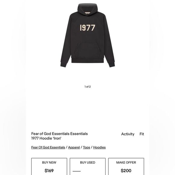 Fear of God Essentials 1977 Hoodie - Picture 7 of 16
